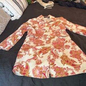 Women’s Floral Long Jacket Size M